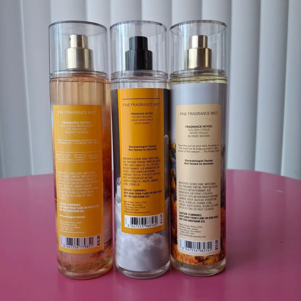 Bath & Body Works GOLDEN HOUR COAST AFTERNOON WRAPPED IN SUNSHINE Mist 8oz Set